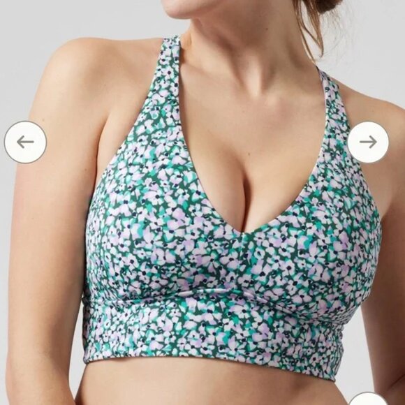 Athleta Other - Athleta Plunge Floral Bikini Swimsuit Top A-C size XL Resortwear Beach Vacation